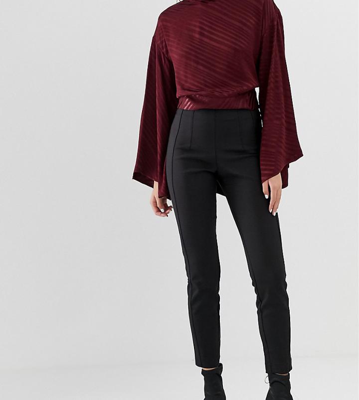 Mango Zip Fasten Leggings In Black