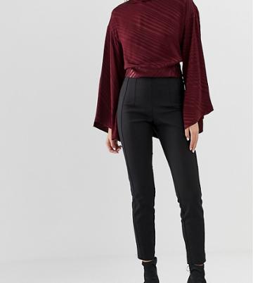 Mango Zip Fasten Leggings In Black