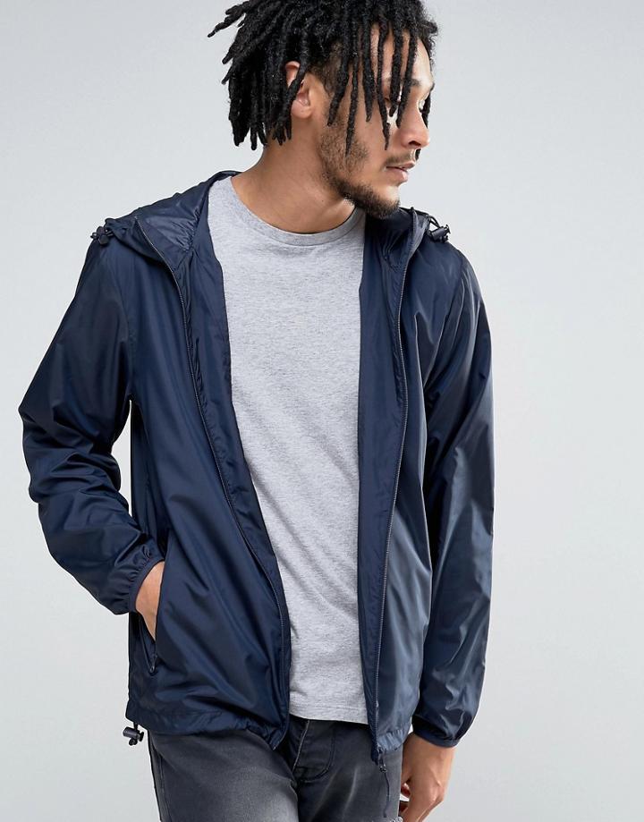 Esprit Light Weight Hooded Jacket - Navy