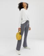Asos Design 70s Geo Jacquard Flare Pants-multi