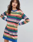 Love Moschino Multi Color Knitted Dress - Multi