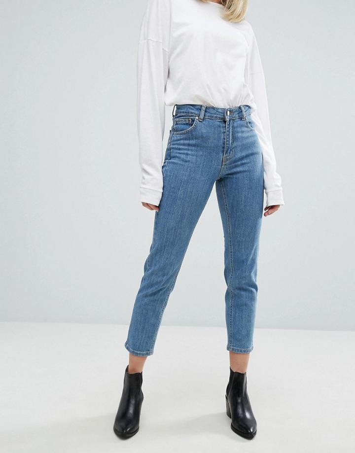Dr Denim Edie High Waisted Slim Mom Jean - Blue