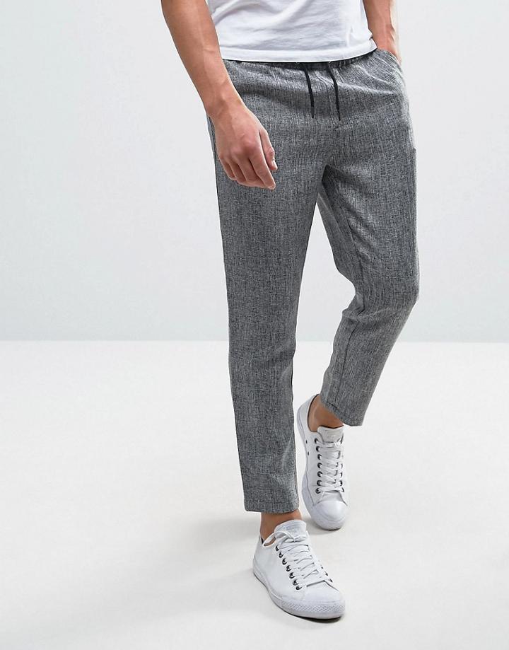 Bellfield Cropped Tailored Joggers - Gray