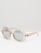 Quay Australia Round Sunglasses With Mirror Lens