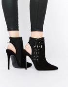 Asos Eltham Pointed Lace Up Shoe Boots - Black
