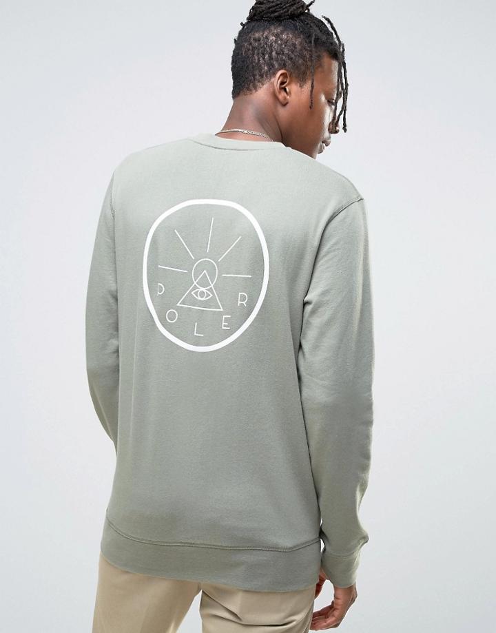 Poler Sweatshirt With Back Print - Green