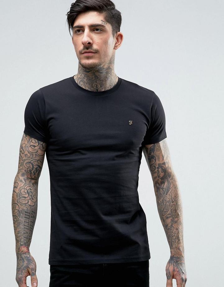 Farah Farris Slim Fit Logo T-shirt Black - Black