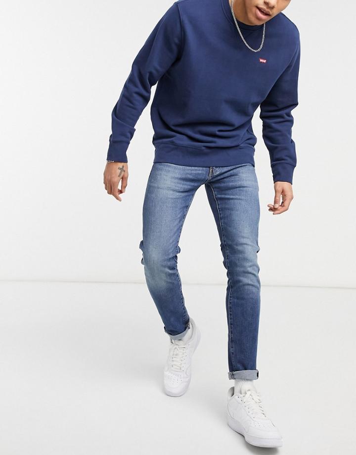 Levi's 502 Taper Jeans In King Bee Flex Stretch Black Wash