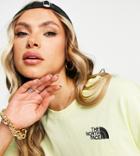 The North Face Simple Dome Cropped T-shirt In Yellow Exclusive At Asos