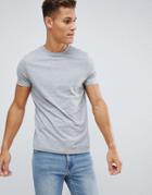 Asos Design T-shirt With Crew Neck In Gray Marl