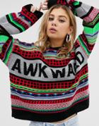 The Ragged Priest Clash Pattern Knitted Sweater - Multi