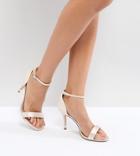 Dune London Bridal Exclusive Wide Fit Two Part Heeled Shoes - Beige