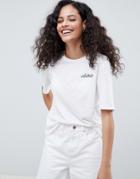Only Mon Cherie Embroidered T-shirt - White