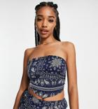 Urban Threads Tall Handkerchief Top In Bandana Print - Part Of A Set-multi