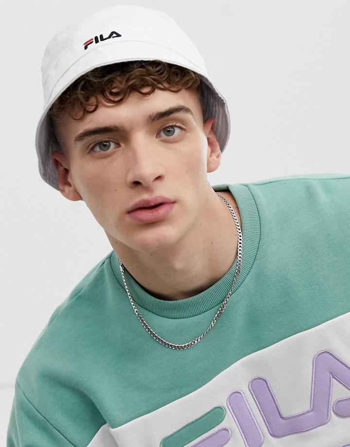 Fila Butler Bucket Hat With Logo In White - White