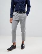 Asos Skinny Crop Smart Pants In Gray Pinstripe - Gray