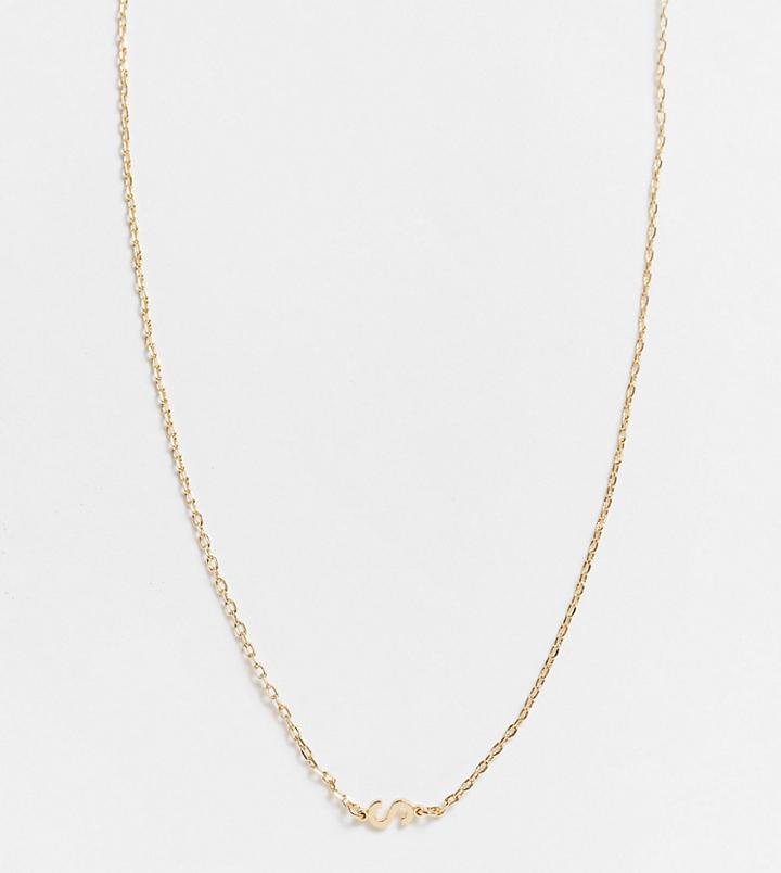 Designb London Exclusive Initial Necklace In Gold 's'