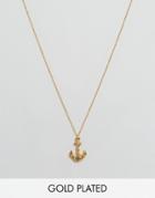 Gorjana Anchor Pendant Necklace - Gold