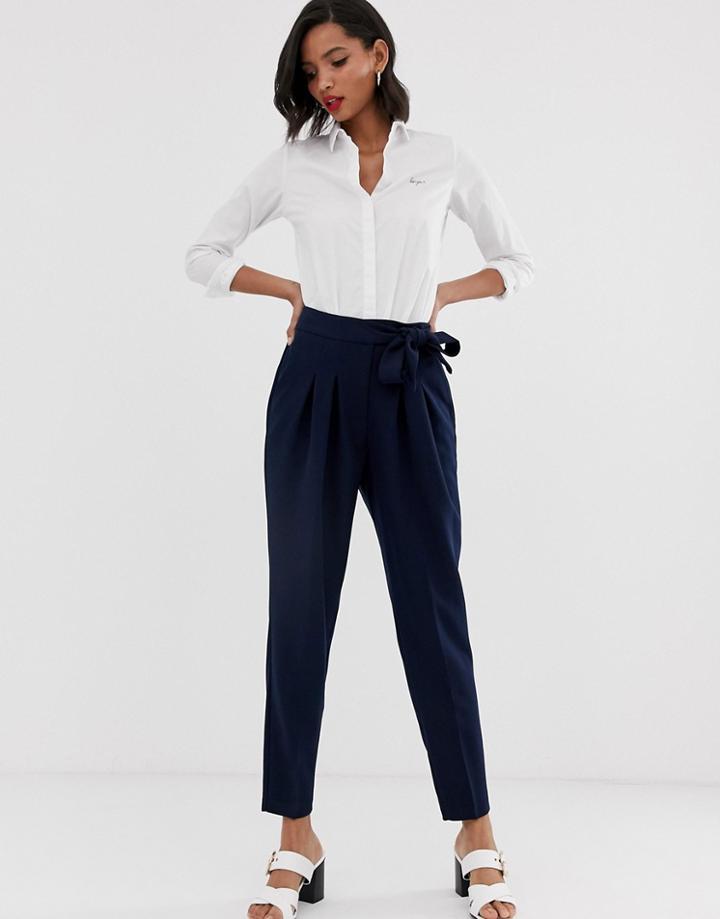 Closet High Waist Tailored Pants - Navy