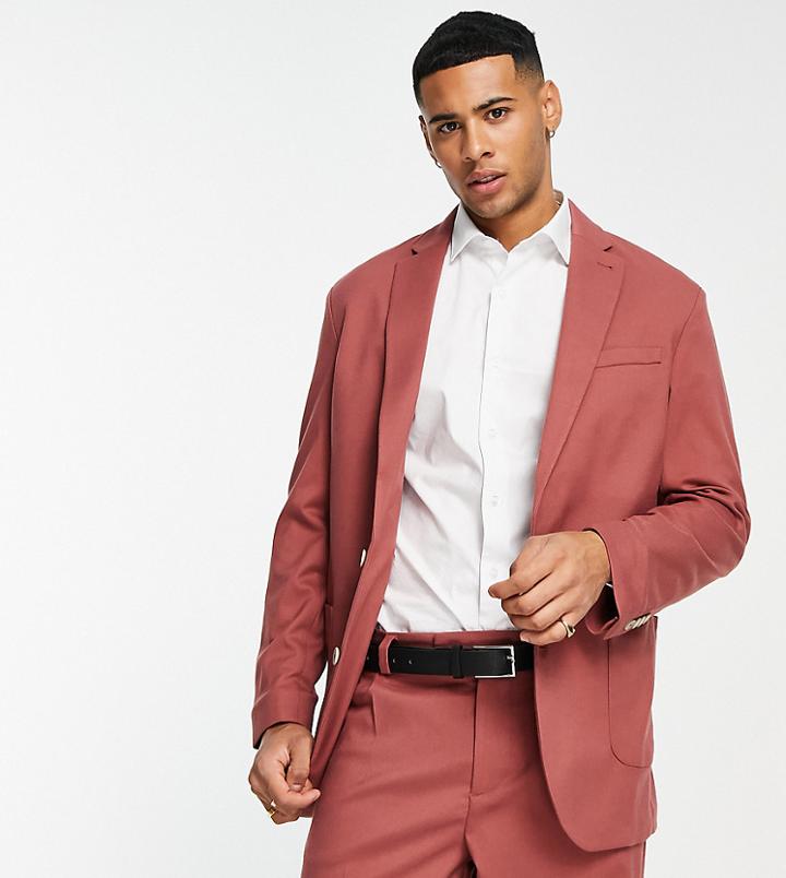 New Look Relaxed Fit Suit Jacket In Brown