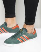 Adidas Originals Hamburg Sneakers In Green S79990 - Green