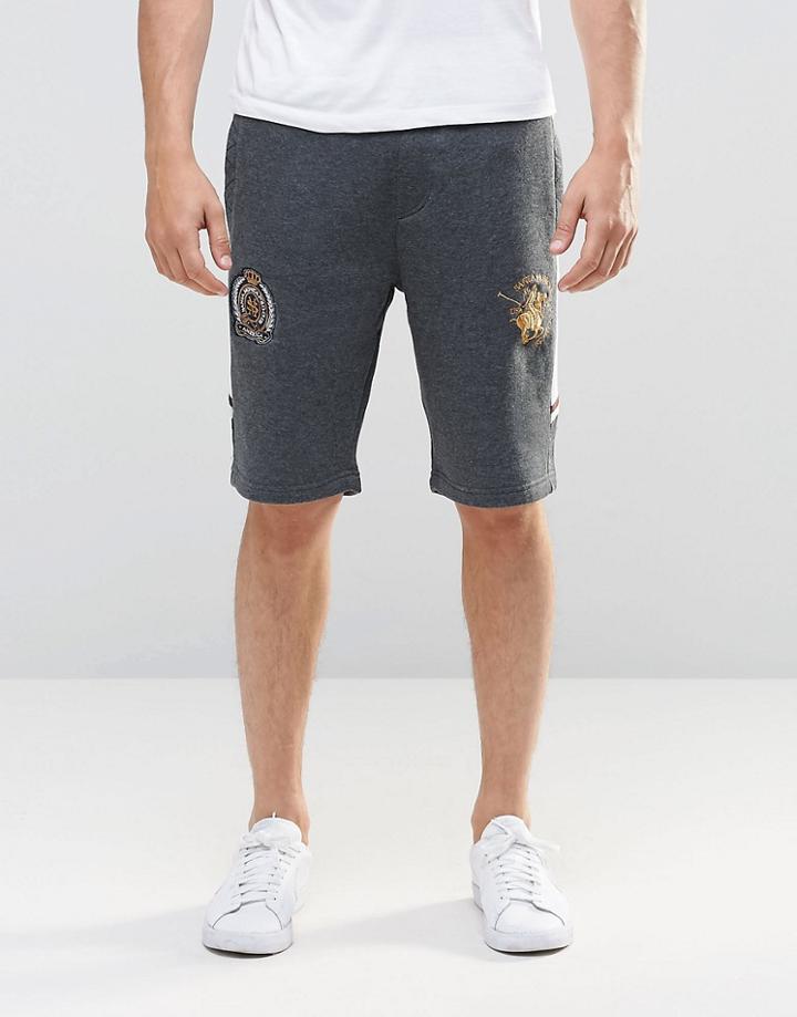 Santa Monica Polo Club Drawstring Shorts - Gray