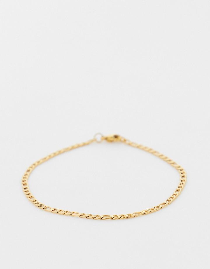 French Connection 3mm Figaro Bracelet Gold