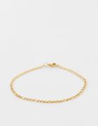 French Connection 3mm Figaro Bracelet Gold