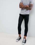 Next Super Skinny Stretch Chinos In Black - Black