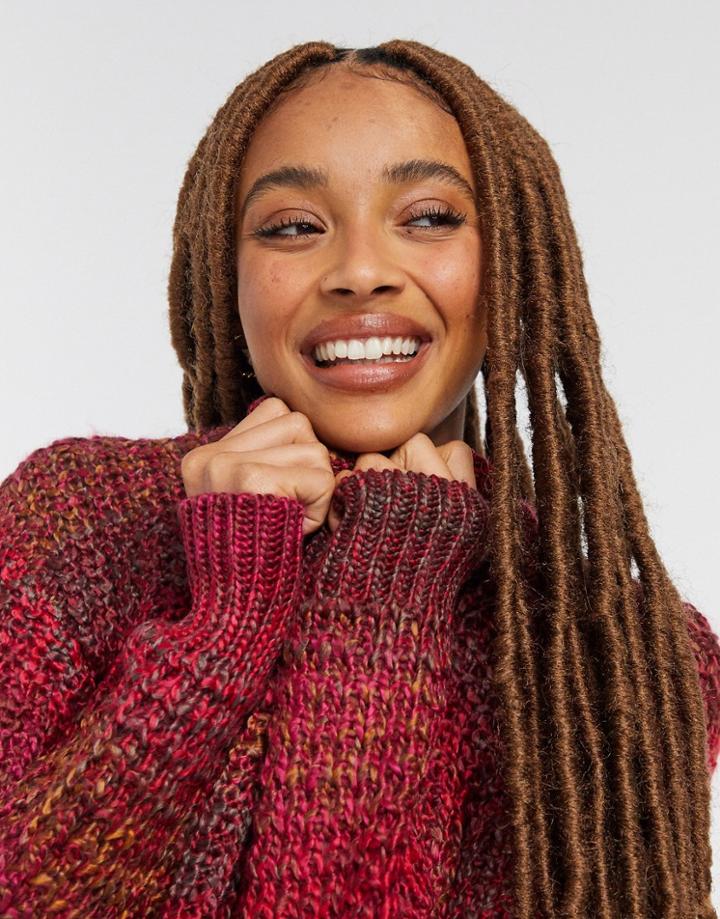 Bb Dakota Ombre Knit Sweater In Red