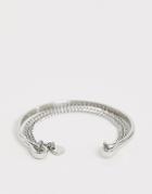 Dyrberg Kern Silver Bangle With Chain - Silver