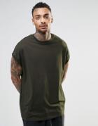 Asos Super Oversized T-shirt In Khaki - Comrad Kahki