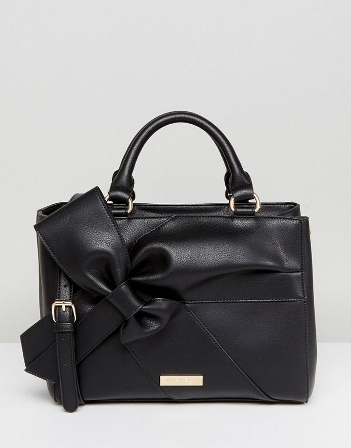 Carvela Rhian Tote Bag With Oversized Bow Detail - Black