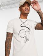 Closure Skeleton Graphic T-shirt In Stone-neutral