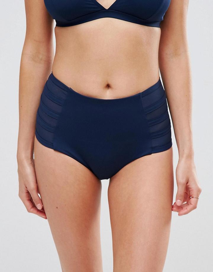 Robyn Lawley Lucia High Waist Bikini Bottoms Sizes 10-20 - Navy