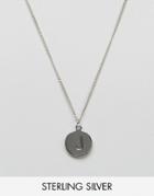 Fashionology Sterling Silver J Alphabet Necklace - Silver