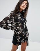 Ragyard Festival Sheer Cowgirl Shirt - Multi