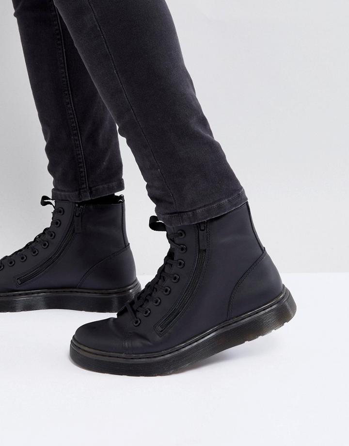 Dr Martens Talib Zip Boots In Black - Black