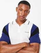 Armani Exchange Color Block Polo In Navy