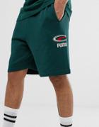 Puma Cell Pack Shorts In Green - Gray