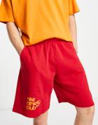Nike Athletic Club Retro Logo Shorts In Red