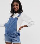 Bandia Maternity Short Overall - Blue