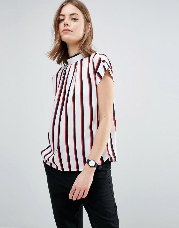 B.young Fina Turtleneck Top - Red