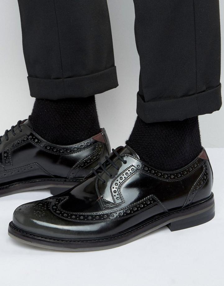 Ted Baker Ttanum Hi Shine Leather Brogues - Gray