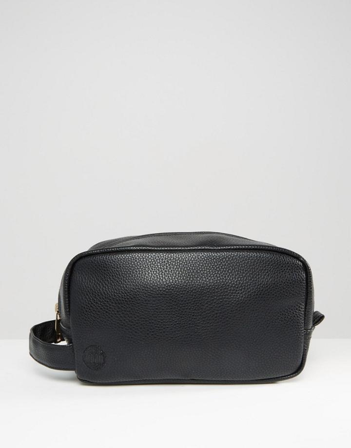 Mi-pac Tumbled Toiletry Bag In Black - Black