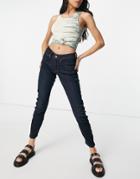 G-star Boyfriend Jean With Turn Up Hem In Dark Wash-blues