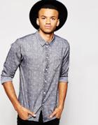 Another Influence Lightening Print Shirt - Gray