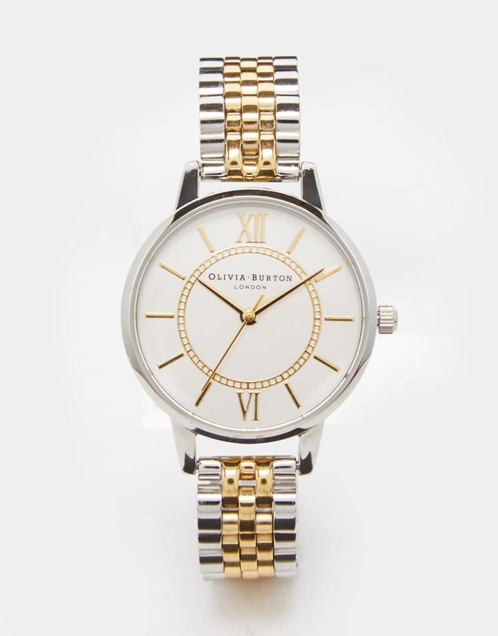 Olivia Burton Wonderland Bracelet Silver & Gold Watch - Silver