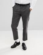 Asos Skinny Crop Suit Pants In Gray Houndstooth - Gray