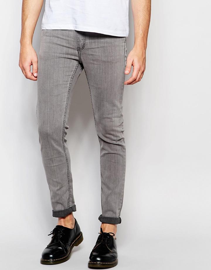 Cheap Monday Tight Mid Gray Wash Jean - Gray
